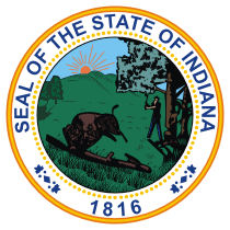 Official Indiana state seal.